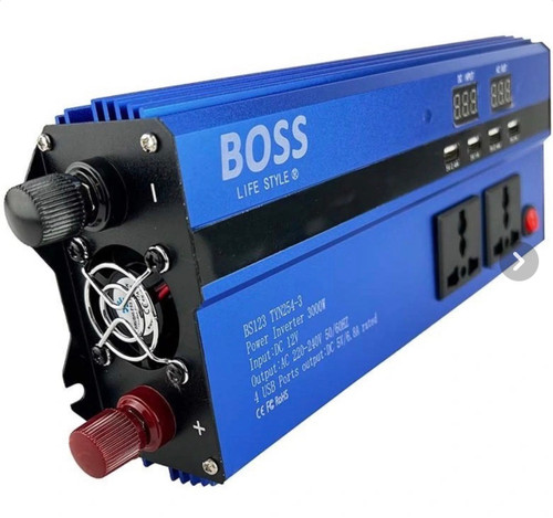 اینورتر شبه سینوس اصلاح شده (مبدل برق خودرو) 3000 وات BOSS مدل BS123TYN254-3 اورجینال