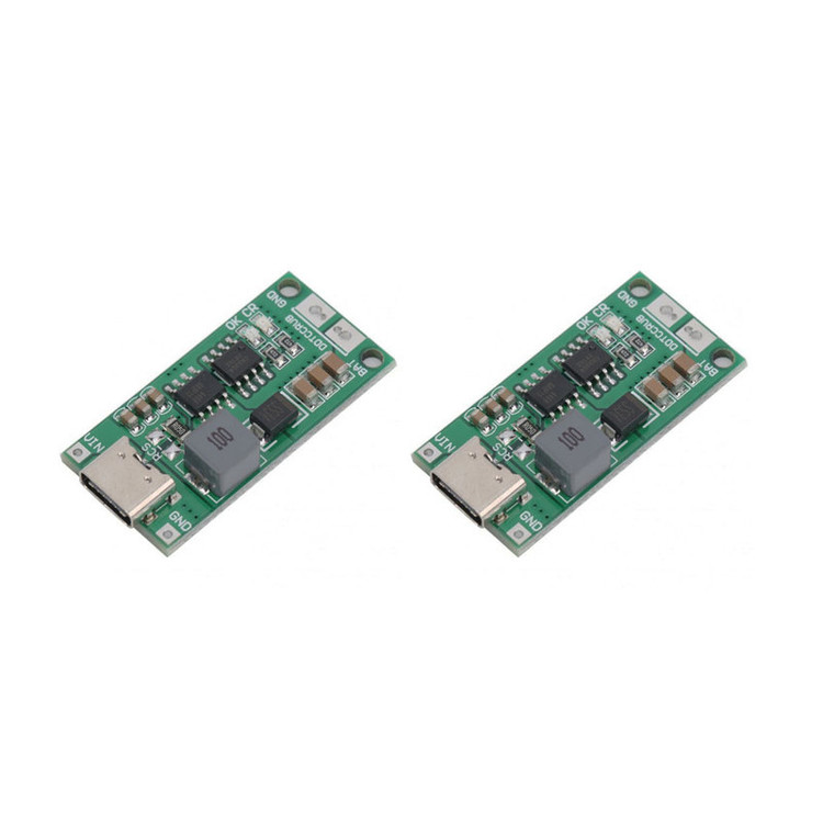 ماژول شارژ باتری لیتیومی 3 سل 2 آمپر مدل USB TYPE-C بسته 2 عددی
