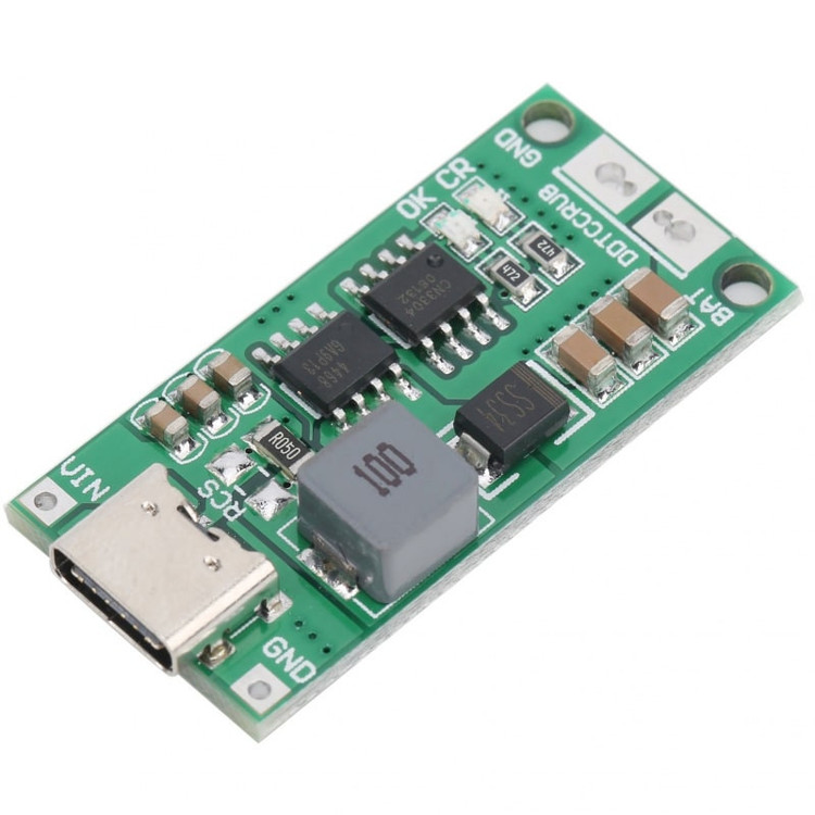 ماژول شارژ باتری لیتیومی 3 سل 2 آمپر مدل USB TYPE-C بسته 2 عددی