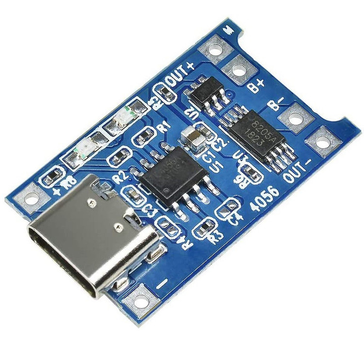 ماژول شارژ باتری لیتیومی مدل TP-4056TYPEC بسته 10 عددی