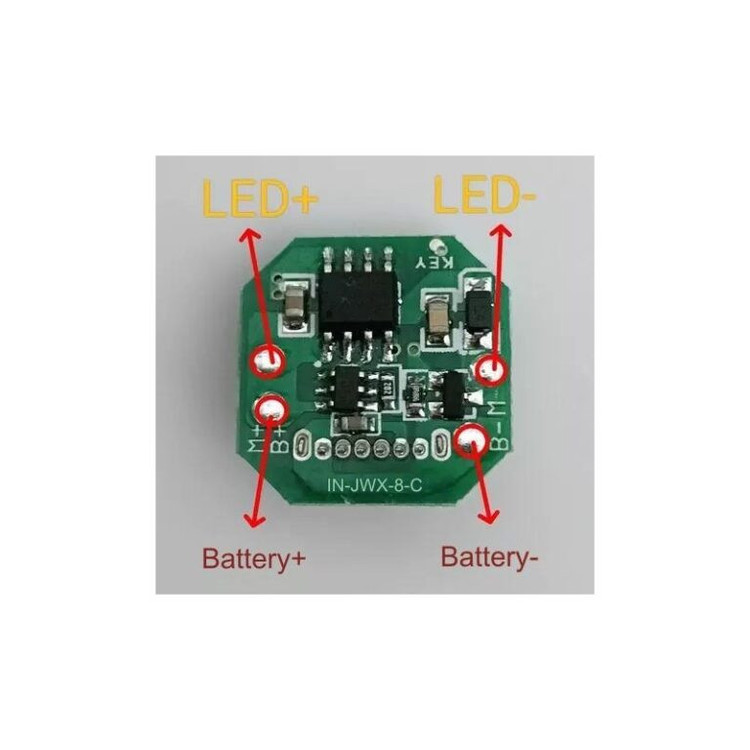 ماژول درایور چراغ قوه Type-C مدل YN-JWC-8-C بسته 2 عددی