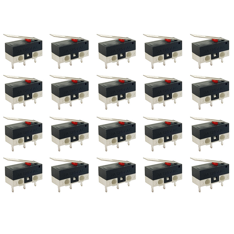 میکرو سوئیچ مدل 2A-125V-KW10 بسته 20 عددی