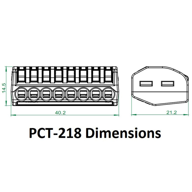 ترمینال اهرمی مدل PCT-218 بسته 4 عددی