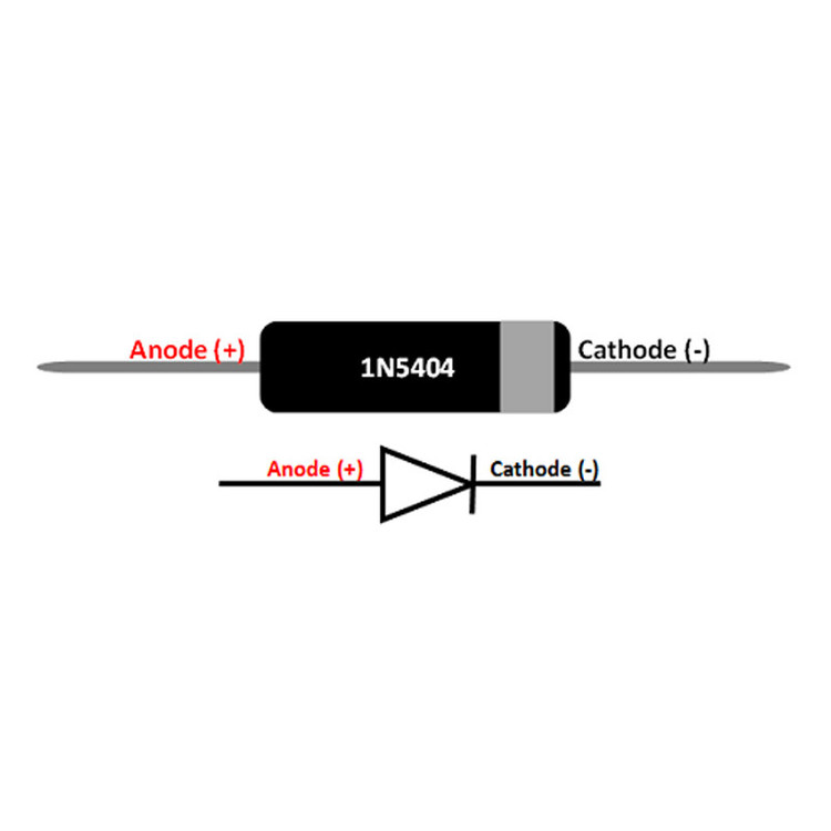 دیود مدل 1N5404 MIC بسته 5 عددی