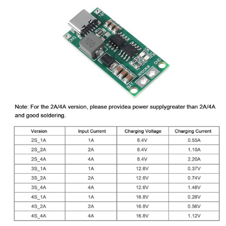 ماژول شارژ باتری لیتیومی مدل 4 سل 4 آمپر