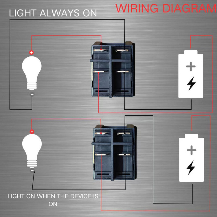 کلید راکر مدل 4 پایه کد KCD4-30A