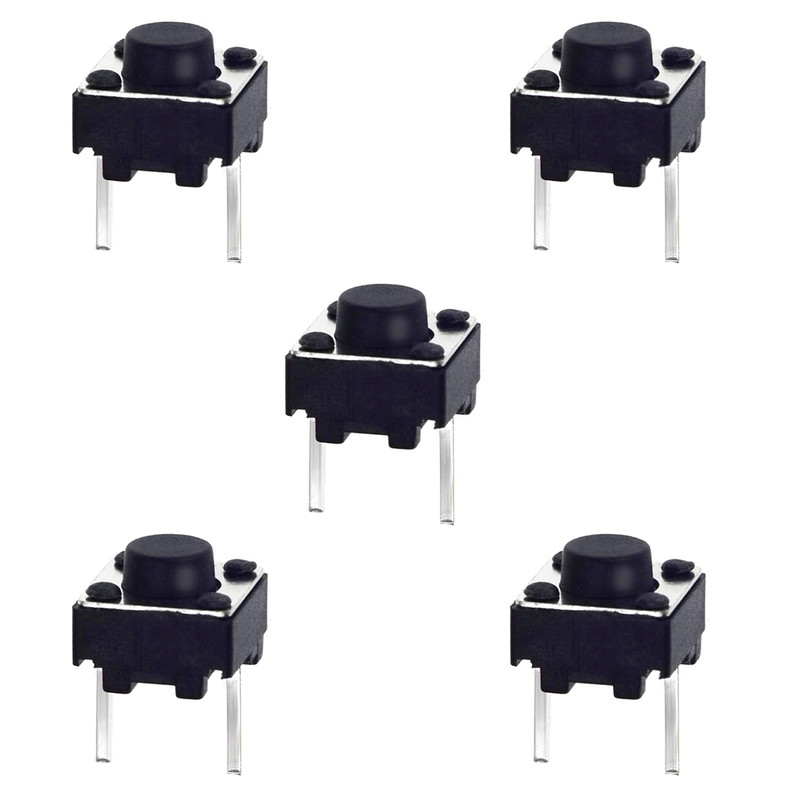 میکرو سوئیچ مدل Vertical-6×6×6-2P بسته 5 عددی