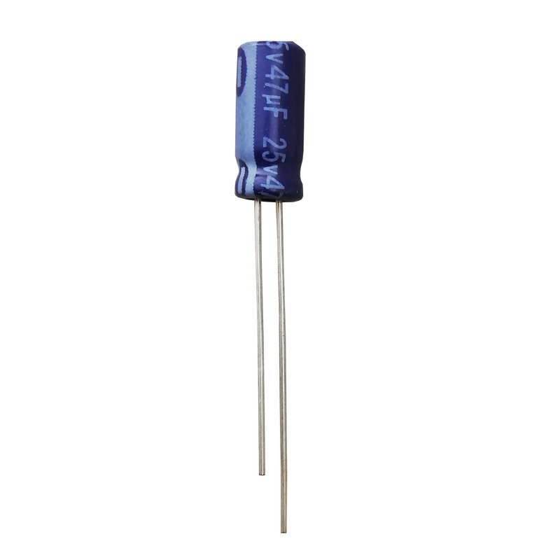 خازن الکترولیت 47 میکرو فاراد 25 ولت آکسبوم کد 47uf25v بسته 10 عددی