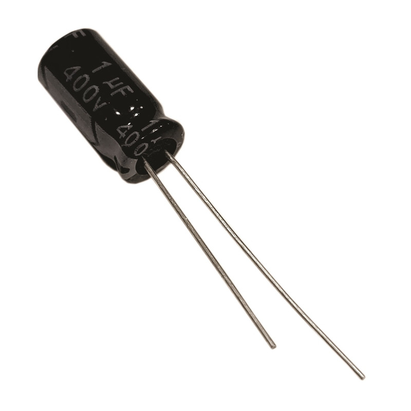 خازن الکترولیتی 1 میکرو فاراد 400 ولت چانگ ایکس مدل 1uf-400v بسته 25 عددی