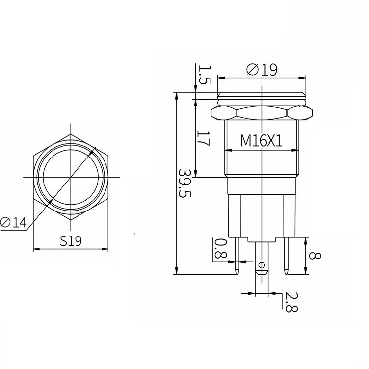 کلید فشاری مدل 3V-7V/ BLU