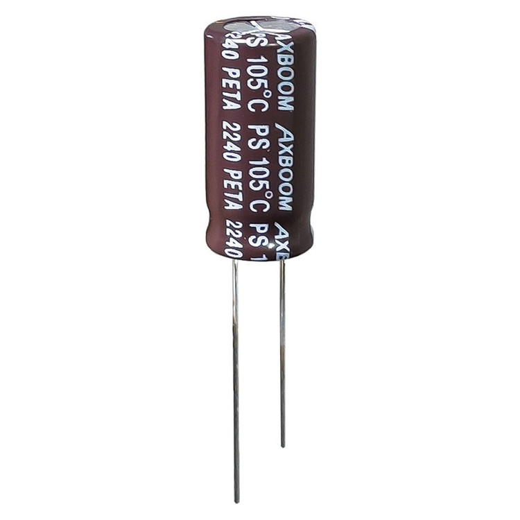 خازن الکترولیت 2200 میکروفاراد 35 ولت آکسبوم مدل TEC-220035 بسته 4 عددی
