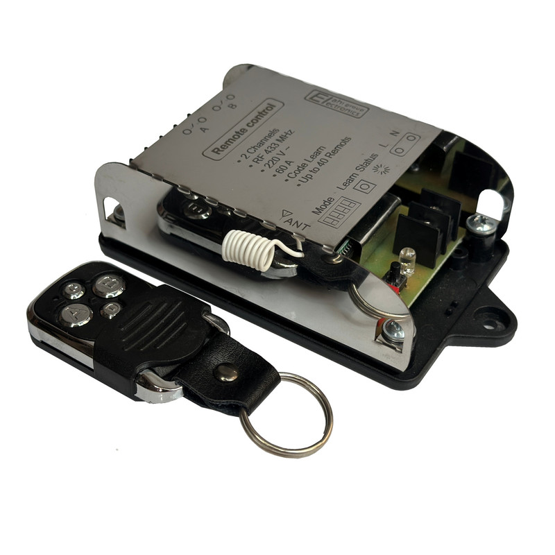 ریموت کنترل دو کانال الکترونیک الهی مدل 433MHz_60A