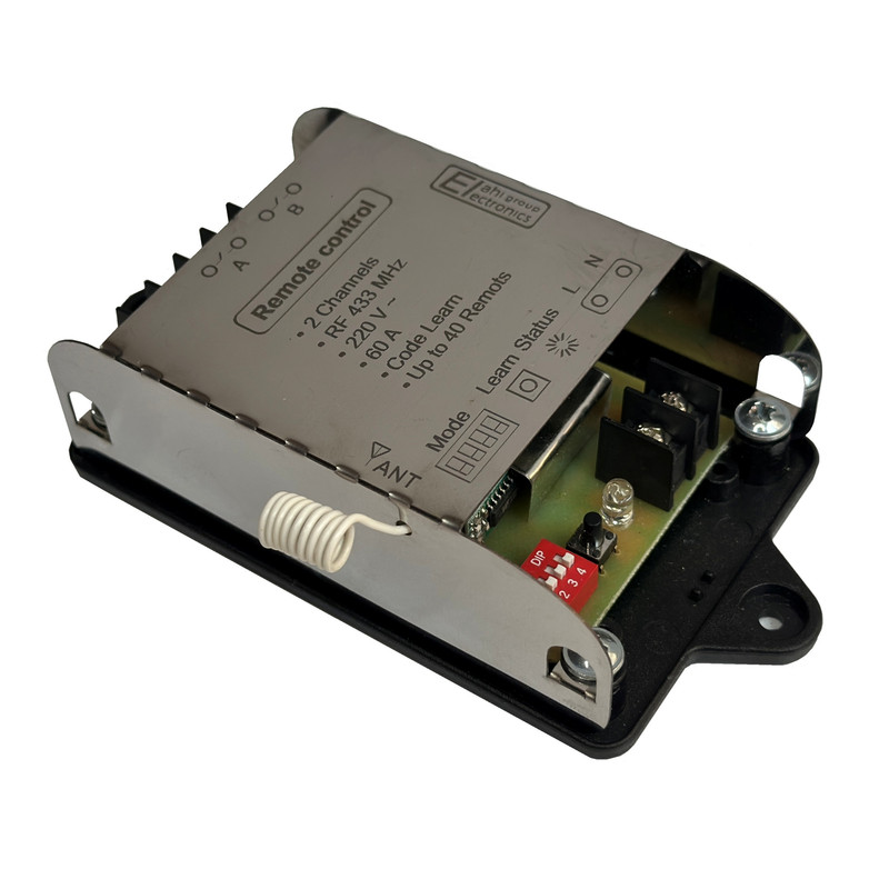 ریموت کنترل دو کانال الکترونیک الهی مدل 433MHz_60A
