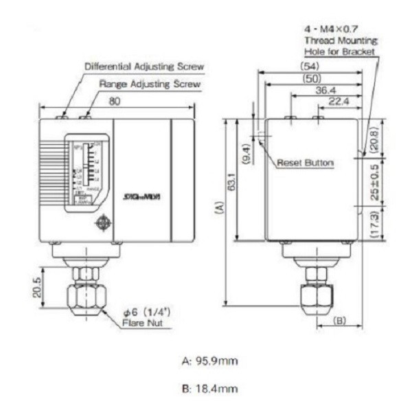 پرشر سوئیچ ساگی نومیا مدل SNS-C120X