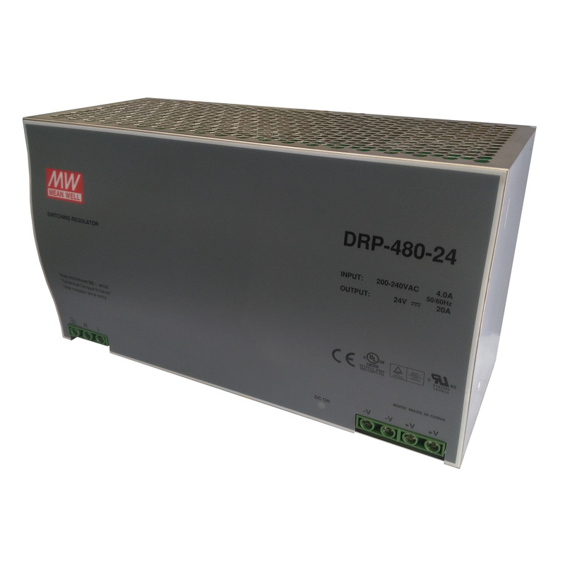 منبع تغذیه سوئیچینگ اتوماسیون صنعتی مینول مدل DRP-480-24
