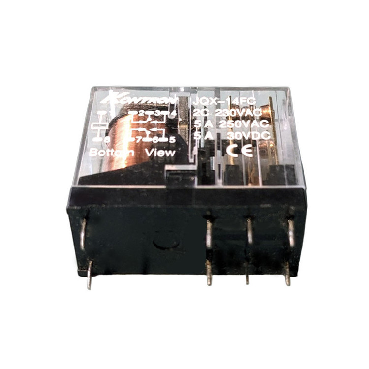 رله دوکنتاکت کنترون مدل 220VAC-5A به همراه پایه