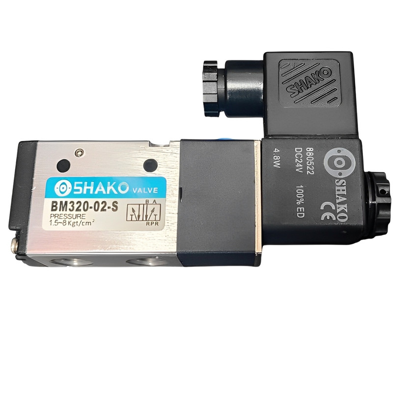 شیر برقی پنوماتیک بادی شاکو مدل BM320-02-S 3-2 1/4 24V
