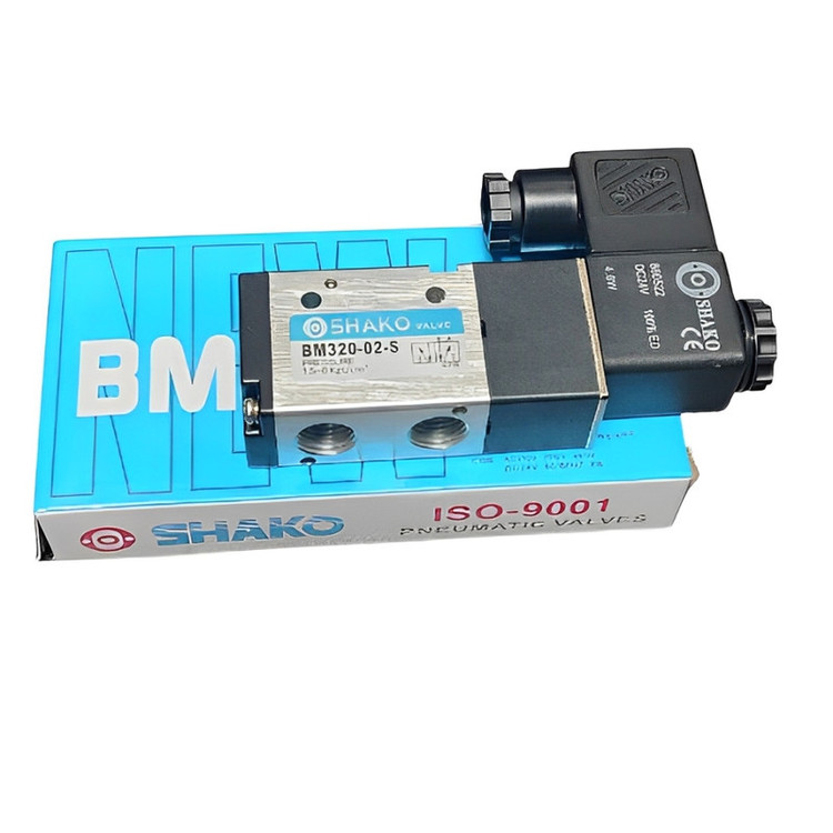 شیر برقی پنوماتیک بادی شاکو مدل BM320-02-S 3-2 1/4 24V