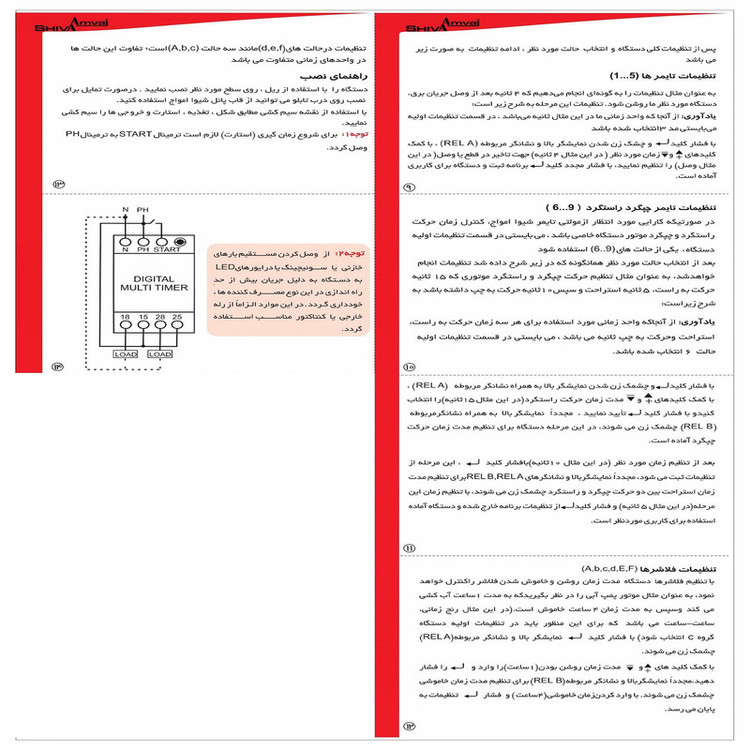 مولتی تایمر دیجیتال شیوا امواج مدل MTJN-15M کد 14JN12
