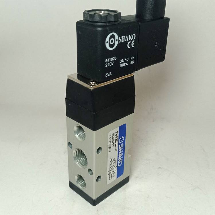 شیر برقی پنوماتیک شاکو مدل PU520-02-S-1/4-220v