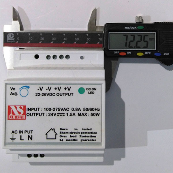 منبع تغذیه سوئیچینگ صنعتی نورسال مدل NS24V1.5ADIn