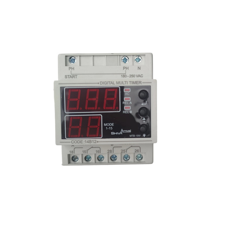 مولتی تایمر دیجیتال شیوا امواج مدل MTB-15M کد 14B12 بسته چهار عددی
