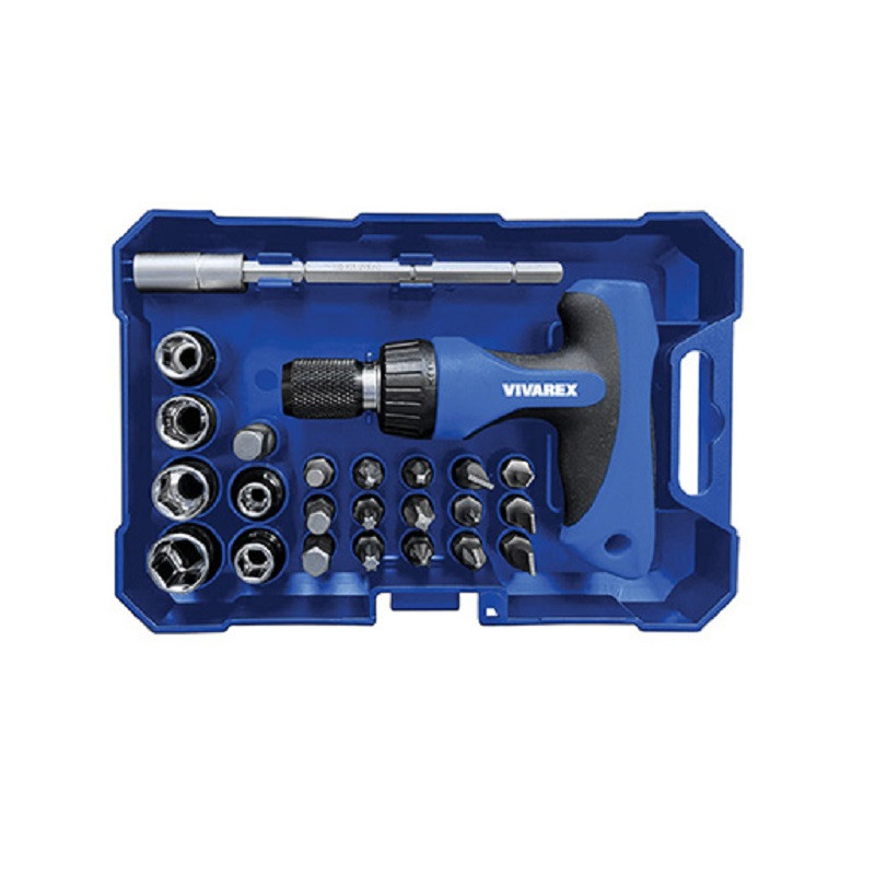 پیچ گوشتی جغجغه ای ویوارکس مدل vr-2465-sd مجموعه 24 عددی