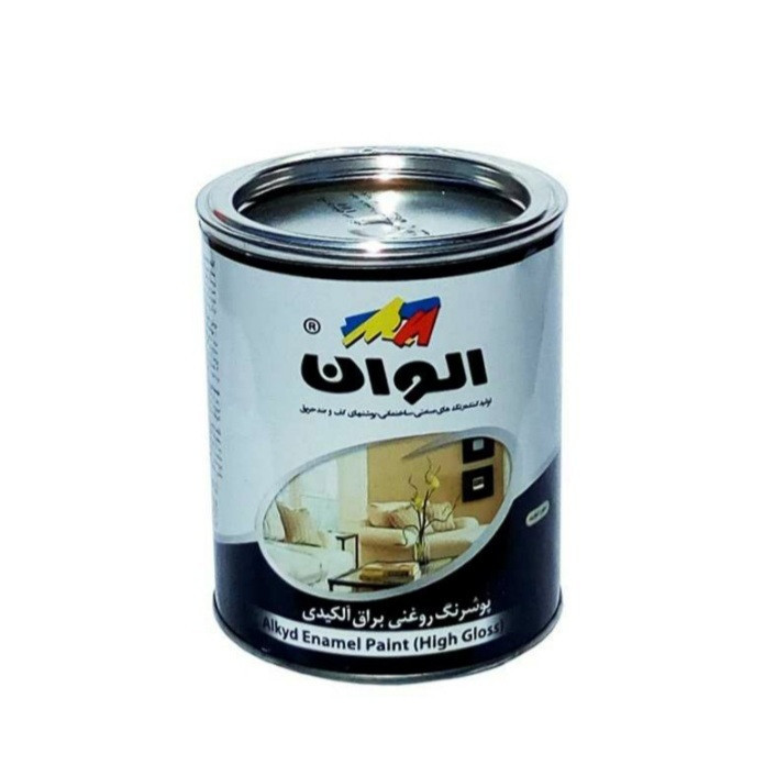 رنگ روغنی سفید براق ربعی الوان کد100 حجم 250 میلی لیتر