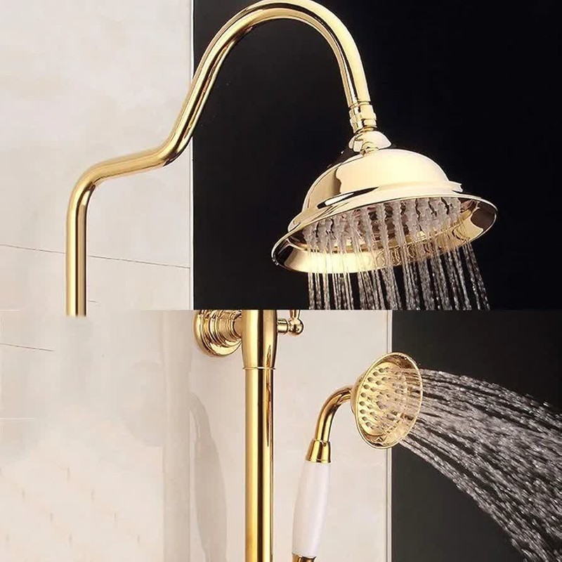 سردوش حمام پاپیروس مدل استیل New-Luxury مجموعه 2 عددی