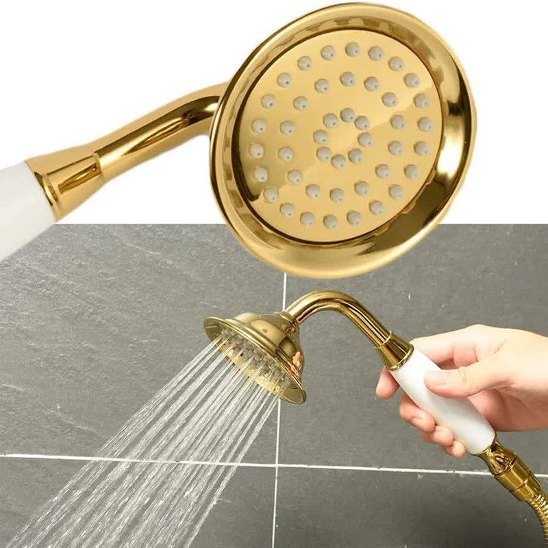 سردوش حمام پاپیروس مدل استیل New-Luxury مجموعه 2 عددی