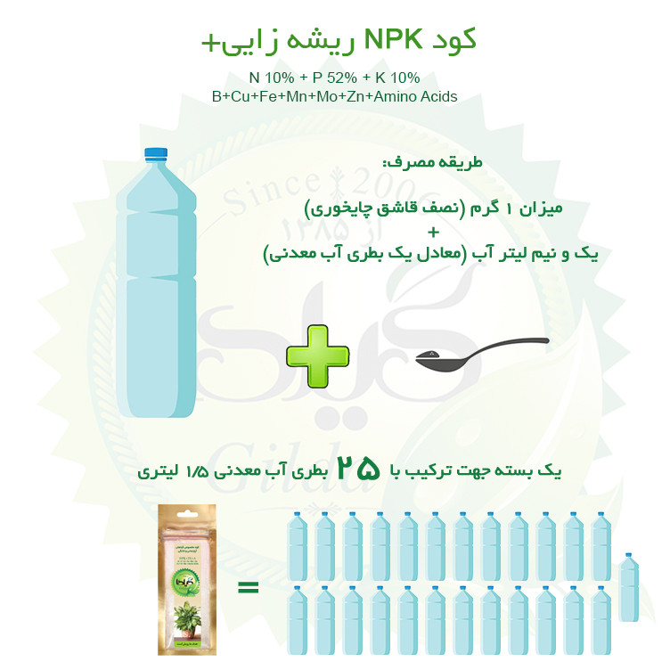 کود گیاهان آپارتمانی گیلدا مدل BN25 وزن 25 گرم
