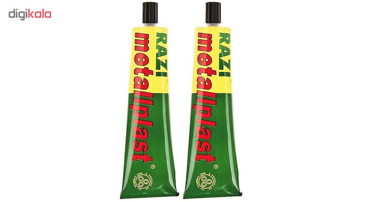 چسب آهن رازی مدل Metallplast حجم 100 میلی لیتر بسته 2 عددی