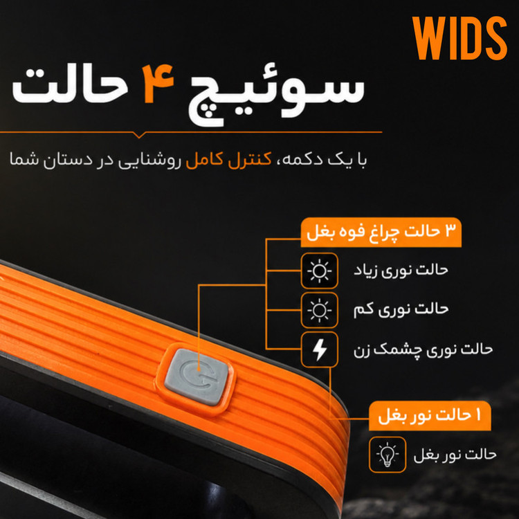 پکیج خورشیدی 15وات ویدز مدل پاوربانک دار کد BK-999A