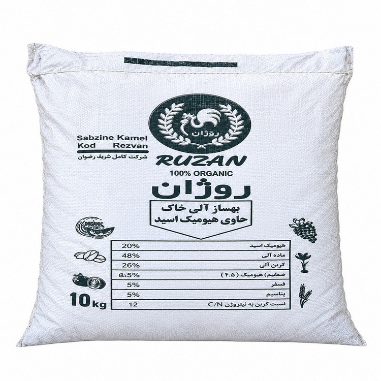 کود هیومیک اسید ارگانیک روژان مدل پودری وزن 10 کیلوگرم