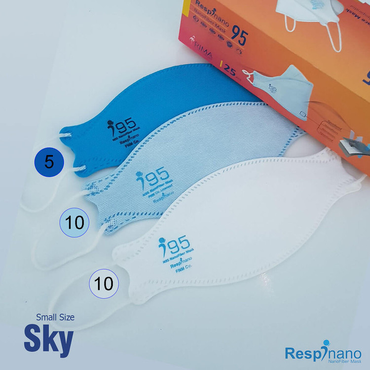 ماسک تنفسی ریما مدل سه بعدی نوجوان N95 نانو کد SKY_MF95 بسته 25 عددی